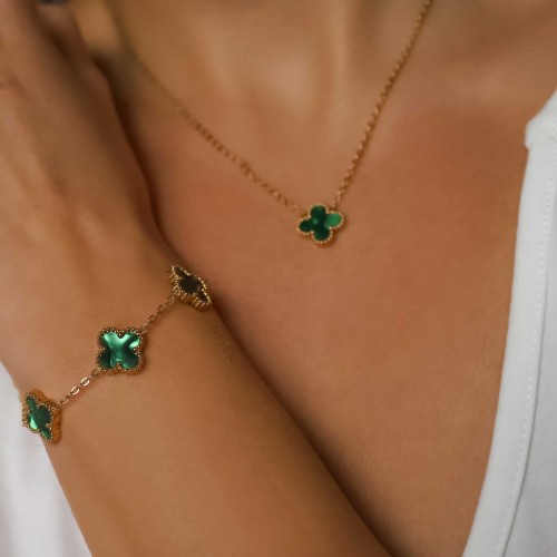 ZESTAW334-Komplet-zloty-zielone-koniczynki-ze-stali-szlachetnej-bransoletka-i-naszyjnik.jpg