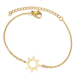 Bransoletka damska złota słońce ze stali chirurgicznej